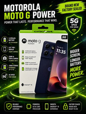 Motorola Moto G Power 5G Cricket, 128GB Blue, Android 16, 6.8in 50MP