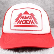 Red Hook Brewery Hat Cap Adult Red Foam Trucker Adjustable Craft Beer Bar Pub