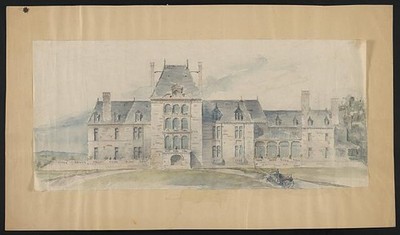 Newport Rhode Island The Breakers Vanderbilt Mansion 1892 Elevation Rendering