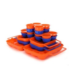 6-Compartment Foldable Egg Storage Box for Travel Camping Outdoor - PP Plastic