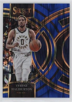 2023-24 Panini Select Premier Level Blue Flash Prizm 53/99 Tyrese Haliburton hs9