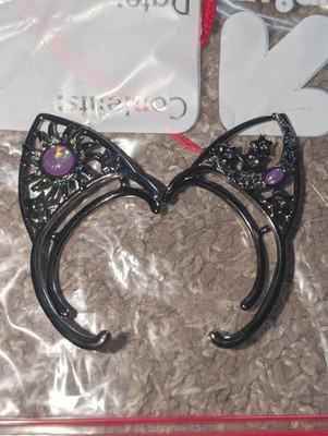Hot Topic Gothic Cat Ear Cuffs Celestial Moon Star Sun Purple Opal Accents