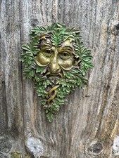 Green Man Handcrafted Wall Decoration Home Decor Garden Ornament H20cm W12cm