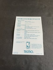 tecmo super nba basketball snes Insert