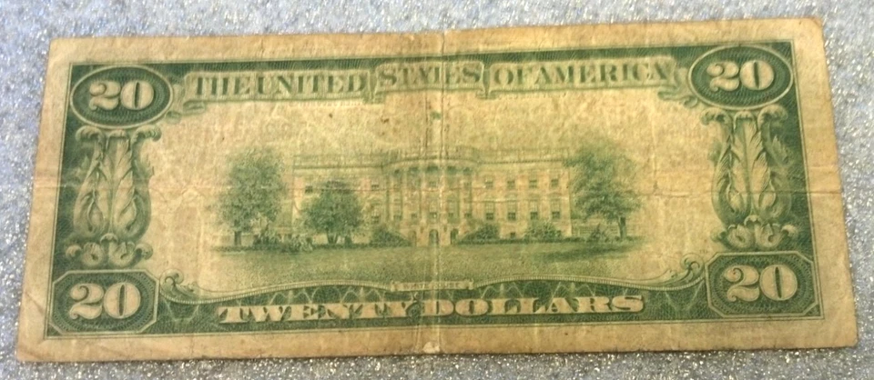 1929 $20 FEDERAL RESERVE NOTE NEW YORK (3104) - Image 2 of 3