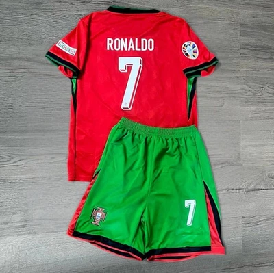 NIKE Kids CR7 Ronaldo Portugal Full Kit (Jersey + Shorts) - EUROS EDITION (AGE 2-15)