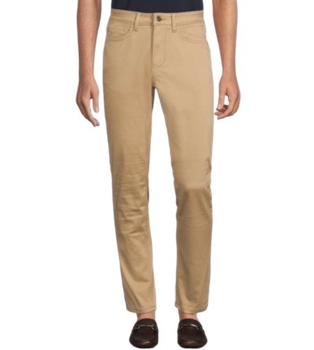 Ben Sherman Men’s Slim Fit Pants Stretch Khaki Brown Chino 34x32