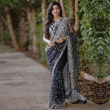Saree Blouse Bollywood Party Wear Indian Pakistani New Sari Wedding Designer