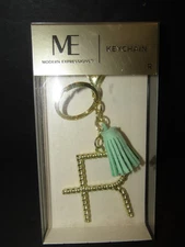 Modern Expressions "R” Monogram Keychain with Tassels