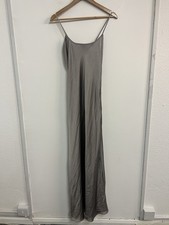 Urban Outfitters Light Before Dark Metallic Long Satin Silk Maxi Dress Size M