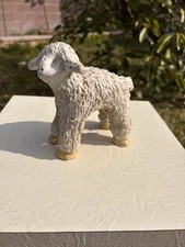 Sheep Lamb Pottery Signed “ JAC 89 C” 5x6” Heavy