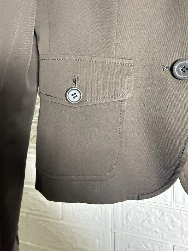 Traje de lana marrón para mujer J Crew para oficina profesional de negocios — talla 6P Foto 4 de 4