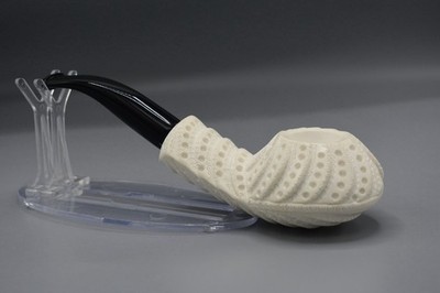 Artist Design Fancy Volcano Pipe  New Block Meerschaum Handmade W Case#83