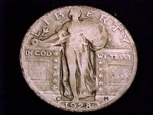 1928-D  Standing Liberty Quarter, Very Good Grade