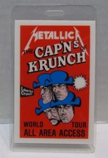 Metallica Cap'ns Of Krunch World Tour Backstage Pass , Otto