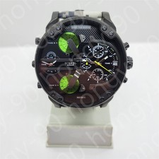Diesel DZ7311 Mr.Daddy 2.0 Black Chronograph Multicolor Leather Band Men's Watch