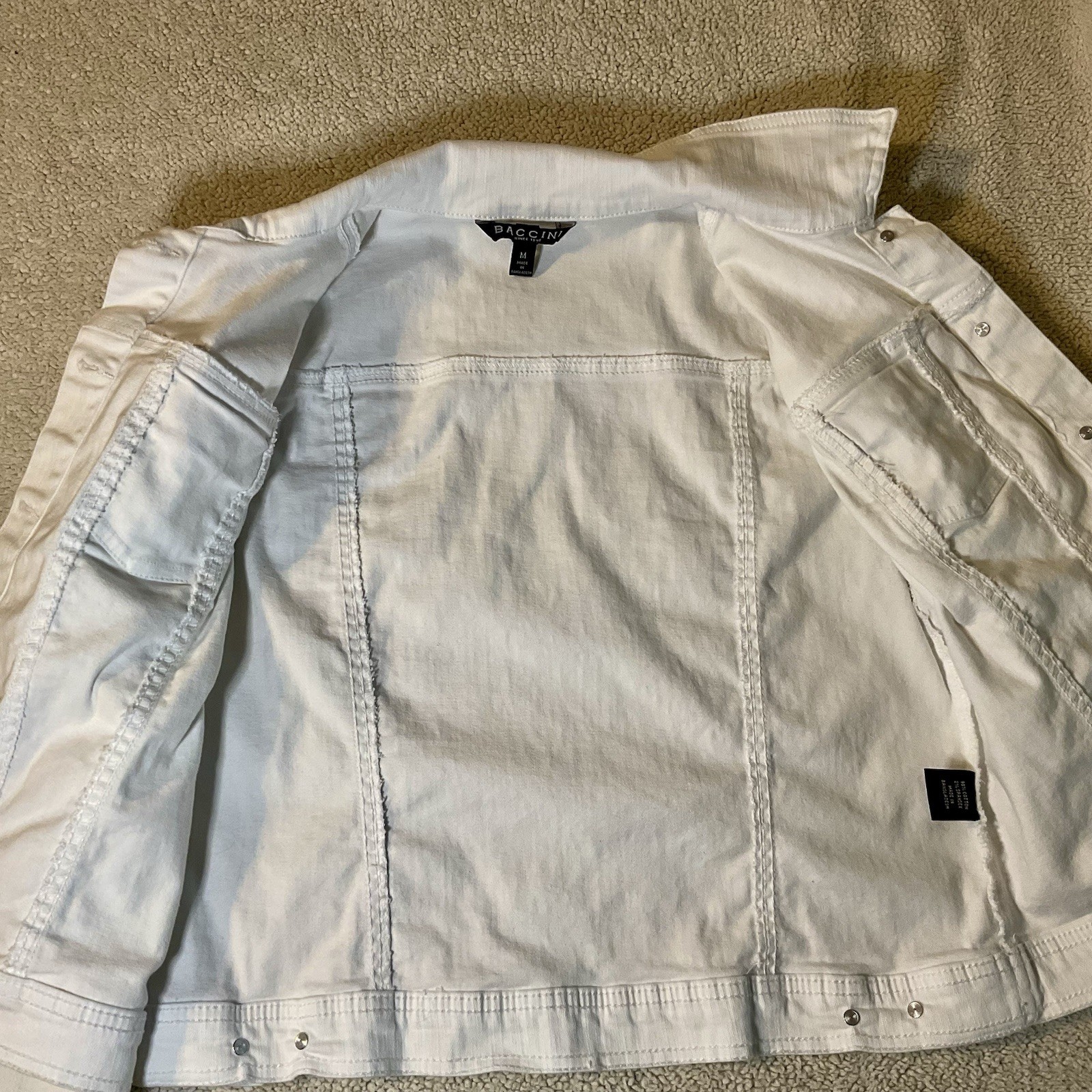 BACCINI  DENIM STYLE JACKET BUTTON FRONT LIGHTWEI… - image 4