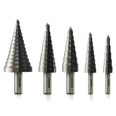 10198A Step Drill Bit Set | 5 Piece, 4Mm- 35Mm | Metric Titanium High Speed Stee