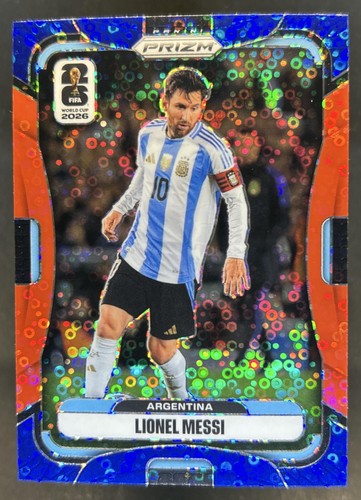 2026 Panini Prizm World Cup Lionel Messi Breakaway Blue and Red #10 Argentina