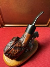 Vintage Custom Bilt Carved Bent Bull Estate Briar Pipe