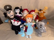 Rocky & Bullwinkle 1999 Stuffins CVS Plush Lot of 8 With/Without Tags