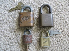 LOT OF (4) VINTAGE LOCKS / PADLOCKS - ILCO, CORBIN, EAGLE, SLAYMAKER
