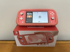 Nintendo Switch Lite Coral Pink INCLUDES 256GB Micro SD, Case And OG Box