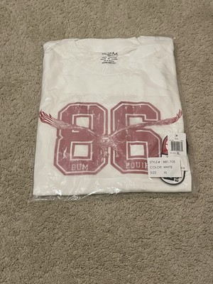 Bum Equipment 86 White And Pink T Shirt Brand New With Tags Adult X-Large