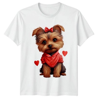 Yorkshire Terrier Hund Grafik Tee Herren Damen T-Shirt Tierliebhaber Hund
