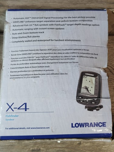 Fish Finder Depth Finder Lowrance X-4 Transducer With Sonar - Picture 4 of 14