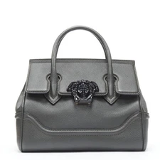 VERSACE Palazzo Empire Small charcoal green black Medusa crossbody satchel bag