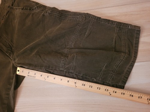 Pantalones Cortos Kuhl Cargo Para Hombre 30 Algodón Nylon Verde Gris Vintage Pátina Tinte Cremallera Bolsillo - Imagen 9 de 10