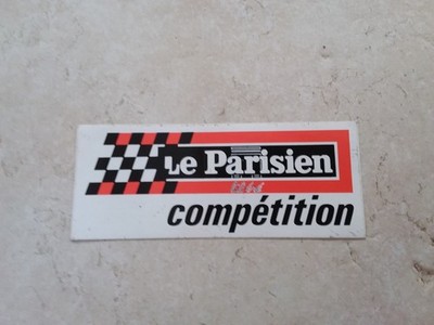 Antique newspaper sticker le Parisien Libéré competition