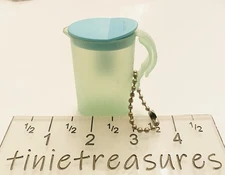 Tupperware magnet keychain mini Pitcher Teal new rare tinietreasures