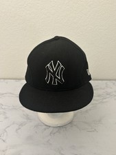 Vtg New Era Hat Cap Fitted Size 7 3/8 New York Yankees Genuine Merchandise J