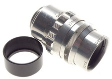 Som Berthiot Tele-Cinor 3.5 f 75mm chrome C-mount vintage lens bolex beaulieux