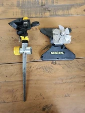 Vintage Lot Of 2 SQUARE SPRAY NELSON SPRINKLER  Pulsating Metal Spike Works!!