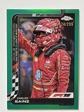 2025 Topps Chrome F1 Carlos Sainz Green Refractor /299 #121 Ferrari 🔥