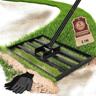 Lawn Leveling Rake Turf Leveling Tool Adjustable Handle Lawn Care Rake