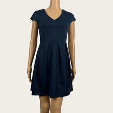 NEW Altar'd State SMALL Navy Blue Knit Casual Fit & Flare A-line Skater Dress