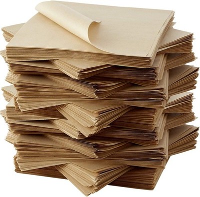 Eco Friendly, Grease Proof 12'' x 12'' Deli Wrap 1000 Pk.  Kraft Food Wrapping