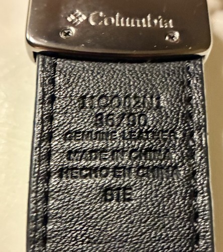 Columbia Men Black And Brown Reversible Leather Belt 34-36 - Picture 7 of 8