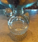 VINTAGE ANCHOR HOCKING CLEAR GLASS SMALL COVERED DISH , Hen in a BASKET