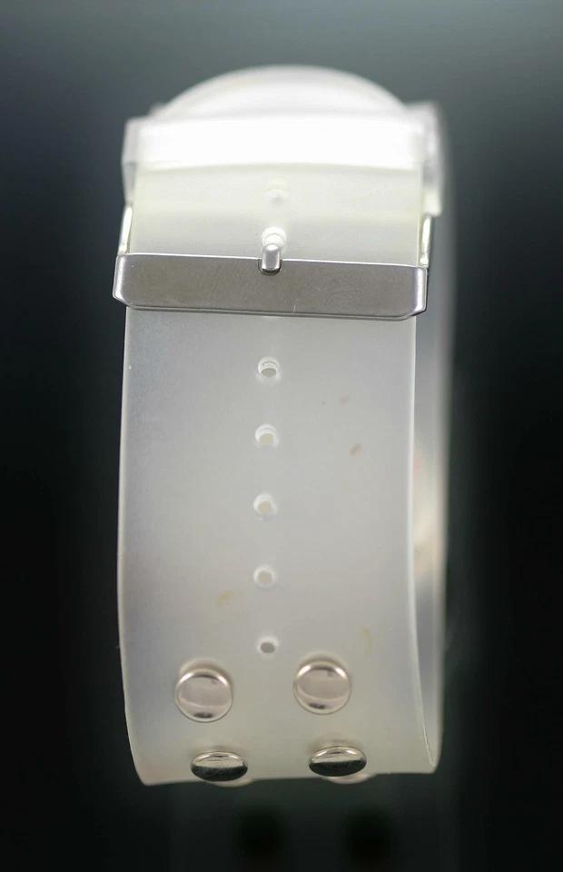 Fossil Grande Tic Orologio Donna Plastica Trasparente Acciaio Inox Argento Res - Immagine 3 di 3