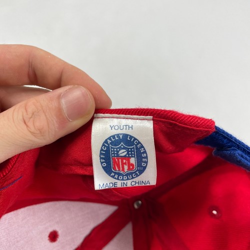 New England Patriots Hat Cap Strap Back Red Logo Athletic Football NFL Youth Boy - Picture 12 of 15
