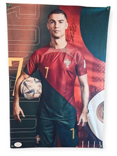 Cristiano Ronaldo Portugal Flag Hand Signed with COA Free shipping worldwide