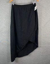 Fresh Produce Calypso Skirt Womens XL Made in USA Cotton Black Pull on New