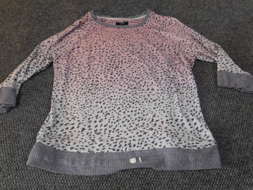 Suéter Simply Vera Vera Wang Grande Rosa Jersey Elástico Estampado Animal Foto 4 de 4