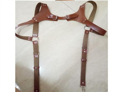 Adjustable PU Leather Shoulder Chest Belt Suspender Harness  display picture 1