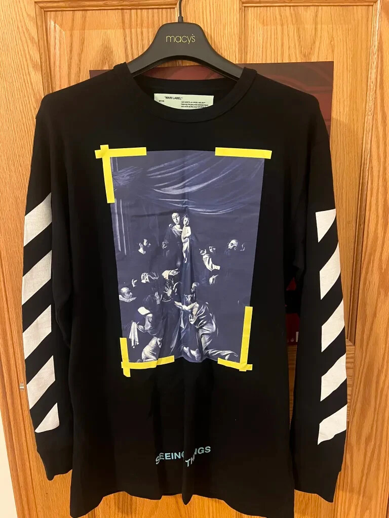 Clothing Off White Diag Caravaggio Tee Off White Caravaggio Diag